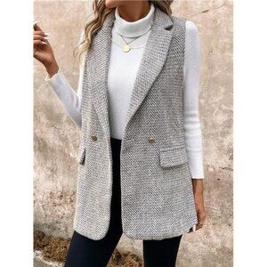 Women's Herringbone Tweed Suit Vest
